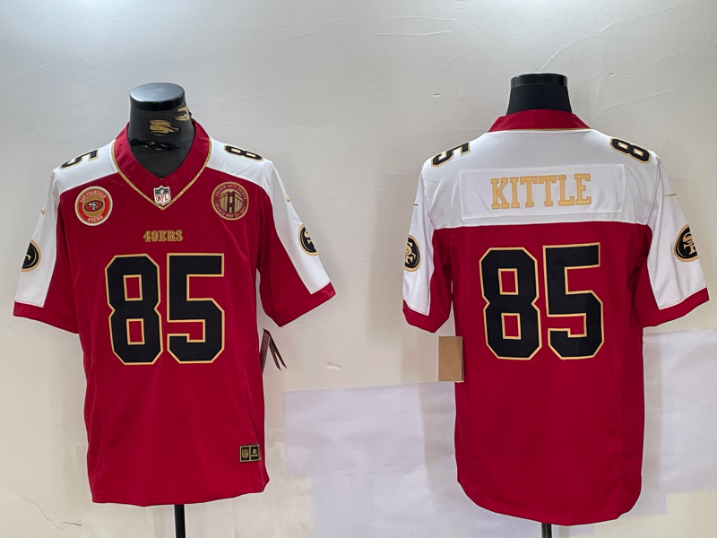 Men San Francisco 49ers #85 Kittle red 2025 Nike Limited NFL Jersey style 4